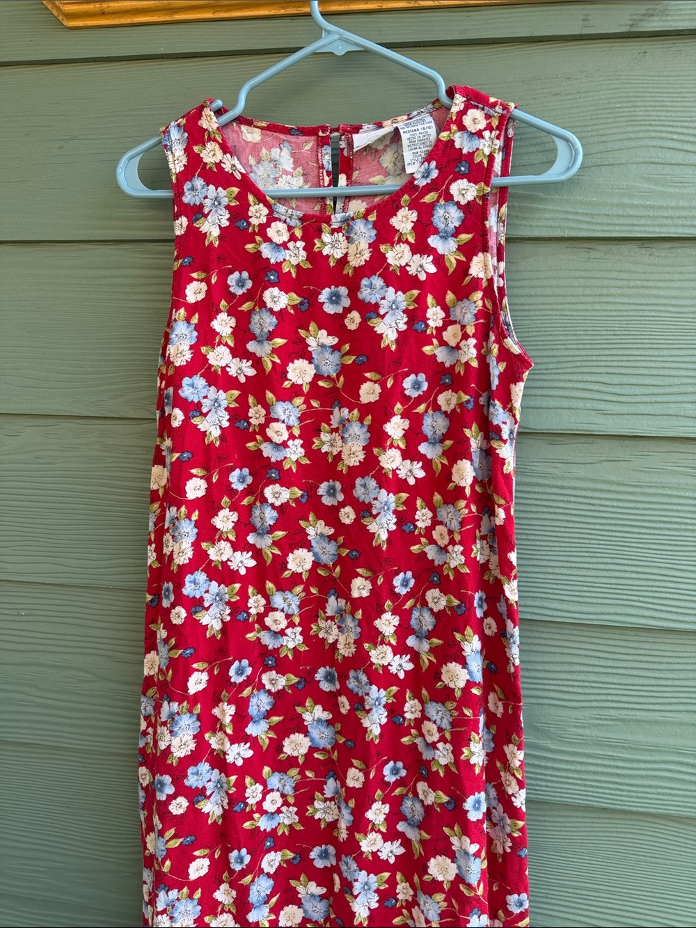 Vintage Women’s Bobbie Brooks Red Floral Sleeveless Dress Size Medium 8/10